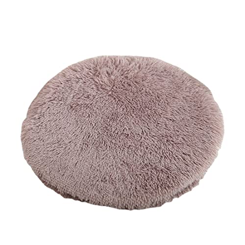 RICHRAIN Katzenkissen Rund,Plüschkissen für Katzen und Hunde, rund, warme Matte, weich und bequem, für Wohnzimmer (Kaffeebraun, M 47CM) von RICHRAIN