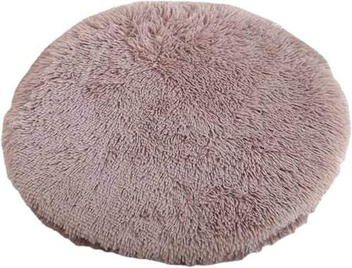 RICHRAIN Katzenkissen Rund,Plüschkissen für Katzen und Hunde, rund, warme Matte, weich und bequem, für Wohnzimmer (Kaffeebraun, S 37CM) von RICHRAIN