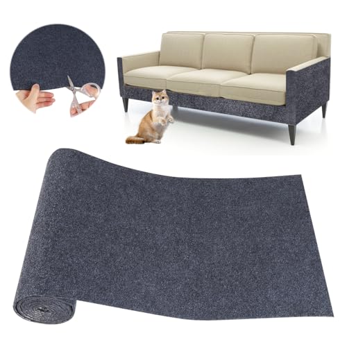 Kratzmatte Selbstklebend Kratzschutz Sofa Katze: DIY Kratzbrett Katze Kratzteppich Katzen Wand - AntiKratz Tape für Katzenständer, Katzebäume, Katzemöbel und Couch Schutz (Dary Grau, 40×200cm) von RICKMASK
