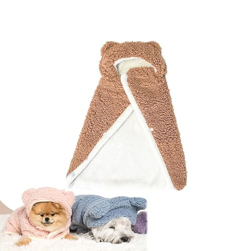 RICOKJRDE Umhangdecke Für Haustiere, Umhangdecke Für Hunde, Dicke Umhangdecke Für Hunde, Wintermantel Für Hunde Mit Mütze, Warme Schlafdecke Für Kleine Und Mittelgroße Hunde Und Katzen (M,Brown) RICOKJRDE Umhangdecke Für Haustiere, Umhangdecke Für Hunde, Dicke Umhangdecke Für Hunde, Wintermantel Für Hunde Mit Mütze, Warme Schlafdecke Für Kleine Und Mittelgroße Hunde Und Katzen (M,Brown) von RICOKJRDE
