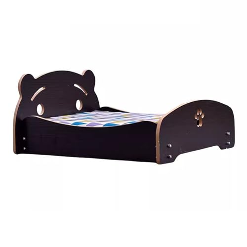 Kiefer Hundebett, Massivholz Haustier Bett, Kennel Möbel Katze gegen Hundebett Rahmen, 5 Farben verfügbar, für kleine mittlere Hunde Katzen(Color:Style 7) von RIEJIN