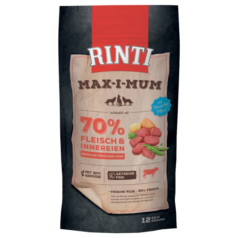 2 Sorten-Mix RINTI Max-i-mum - Huhn + Rind (2 x 12 kg) von RINTI Max-i-mum