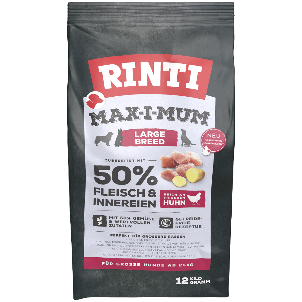 RINTI Max-I-Mum Large Breed Huhn - Sparpaket: 2 x 12 kg RINTI Max-I-Mum Large Breed Huhn - Sparpaket: 2 x 12 kg von RINTI Max-i-mum