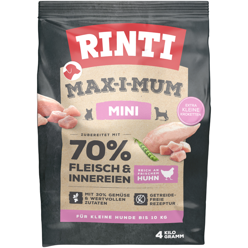 RINTI Max-I-Mum Mini Adult Huhn - Sparpaket: 2 x 4 kg von RINTI Max-i-mum