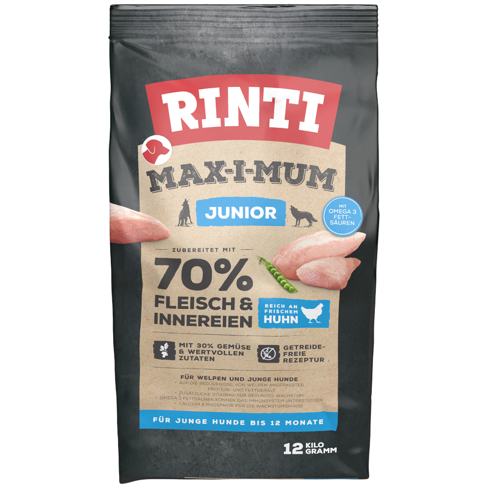 Rinti Max-i-mum Junior Huhn - Sparpaket: 2 x 12 kg von RINTI Max-i-mum