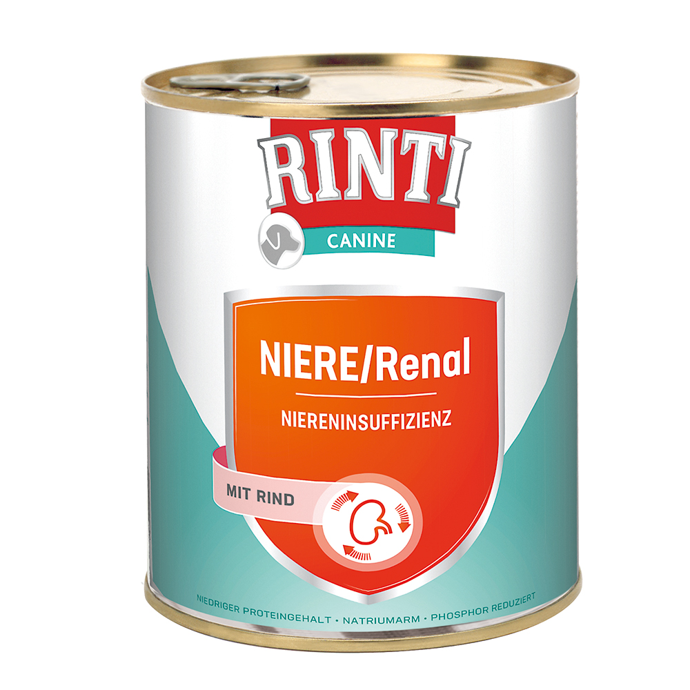 RINTI Canine Niere/Renal mit Rind 800 g - Sparpaket: 24 x 800 g von Rinti