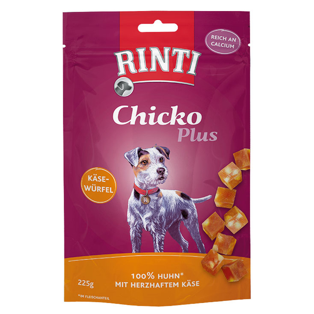 RINTI Chicko Plus Käsewürfel - Sparpaket: 3 x 225 g von Rinti