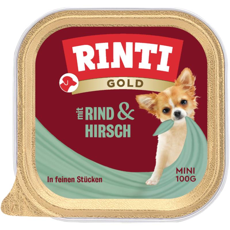 RINTI Gold Mini 6 x 100 g - Hirsch & Rind von Rinti