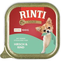 RINTI Gold Mini 6 x 100 g - Hirsch & Rind von Rinti