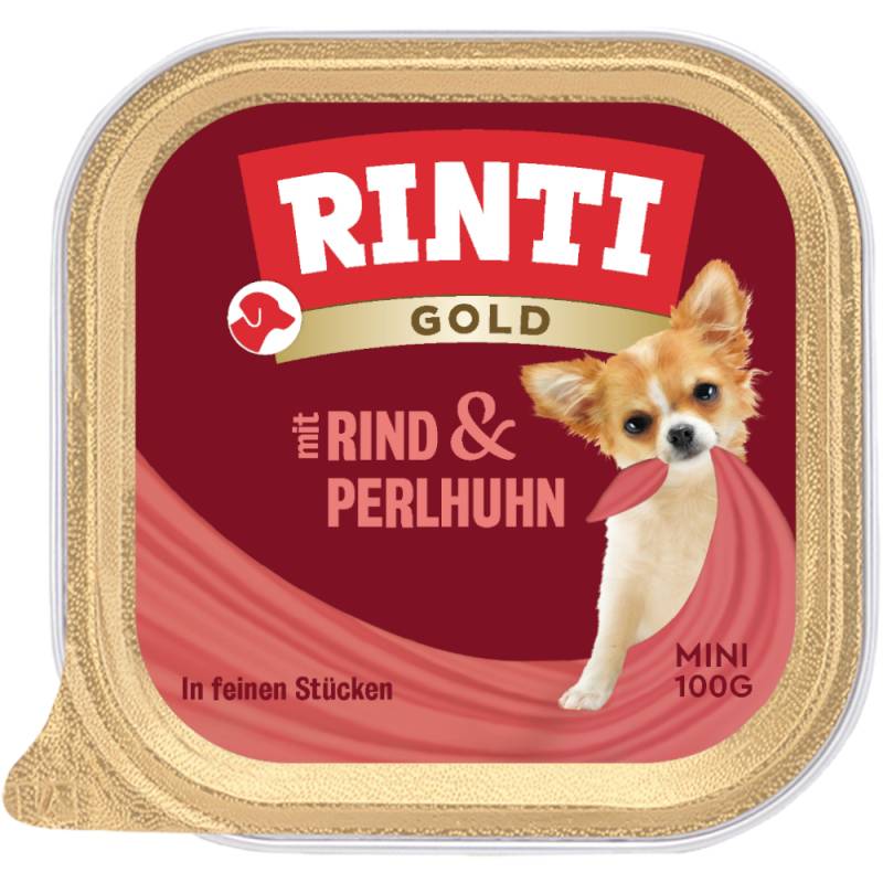 RINTI Gold Mini 6 x 100 g - Rind & Perlhuhn von Rinti