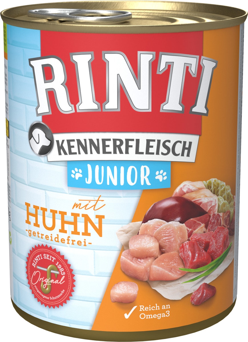 RINTI Kennerfleisch Junior 800g Dose Hundenassfutter von Rinti