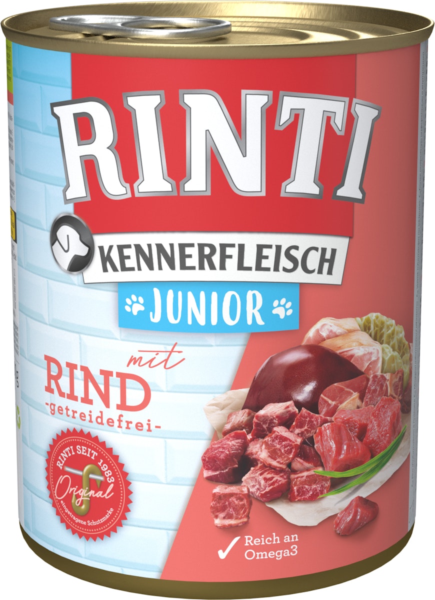 RINTI Kennerfleisch Junior 800g Dose Hundenassfutter von Rinti