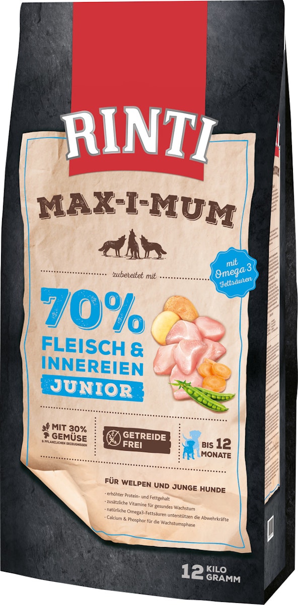 RINTI Max-I-Mum Junior Huhn Hundetrockenfutter von Rinti