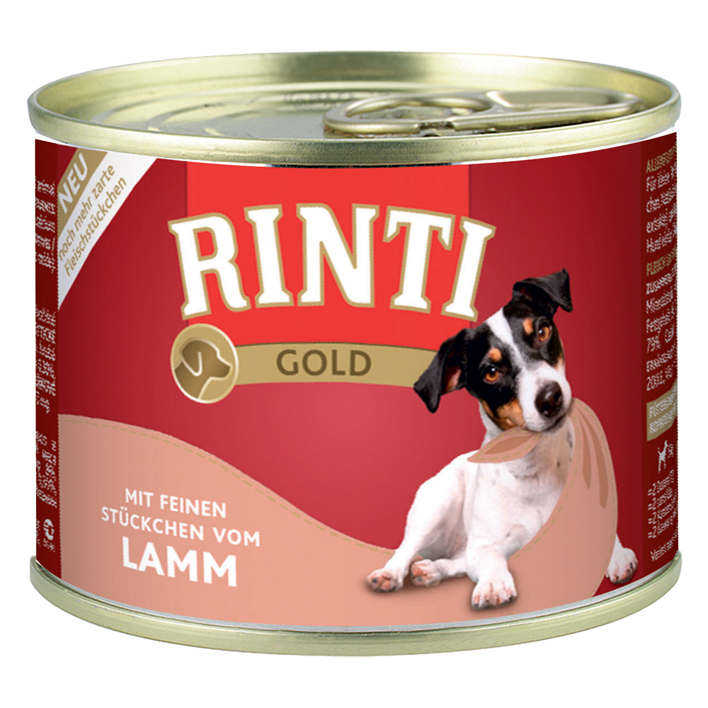 Sparpaket RINTI Gold 24 x 185 g - Lammstückchen von Rinti