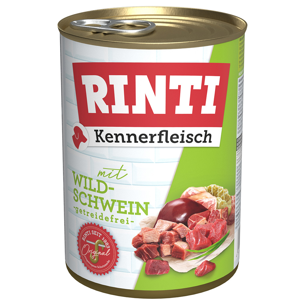 Sparpaket RINTI Kennerfleisch 24 x 400g - Wildschwein von Rinti