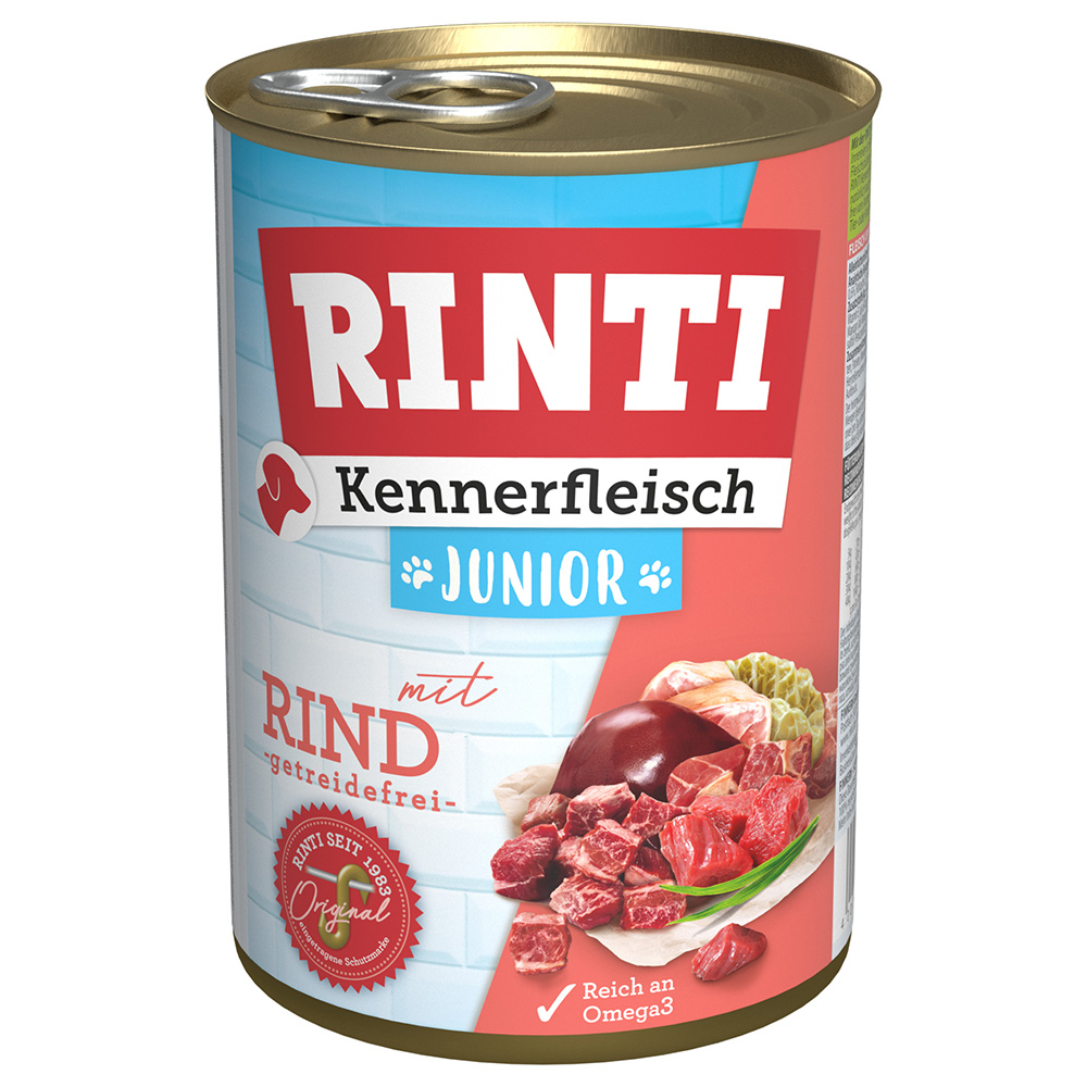 Sparpaket RINTI Kennerfleisch 24 x 400g - Junior: Rind von Rinti