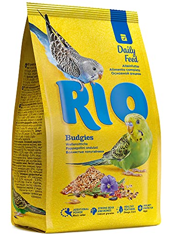 RIO Budgies | 3 kg | Alleinfutter für Wellensittiche | Ausgesuchte Saaten und Getreide | Nährstoffreiche Mischung für gesunde Ernährung | Mit Algen und Calciumgluconat von RIO