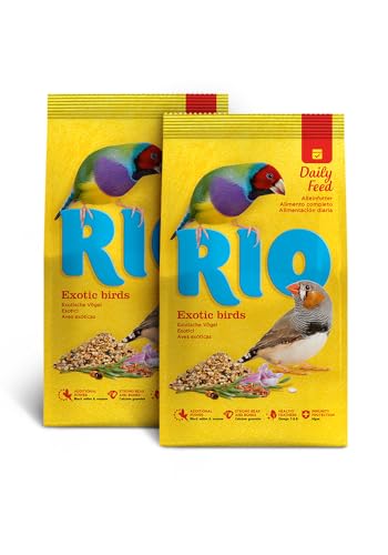 RIO Alleinfutter für Exoten | Doppelpack | 2 x 500 g | Speziell zusammengesetzte Mischung von ausgesuchten und beliebten Saaten und Getreidearten | Zur täglichen Fütterung von RIO