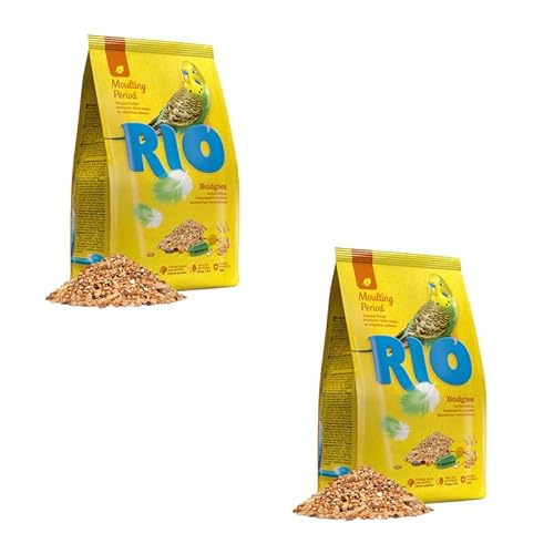 RIO Alleinfutter für Wellensittiche | Doppelpack | 2 x 500 g | Speziell zusammengesetzte Mischung von ausgesuchten und beliebten Saaten und Getreidearten | Zur täglichen Fütterung von RIO
