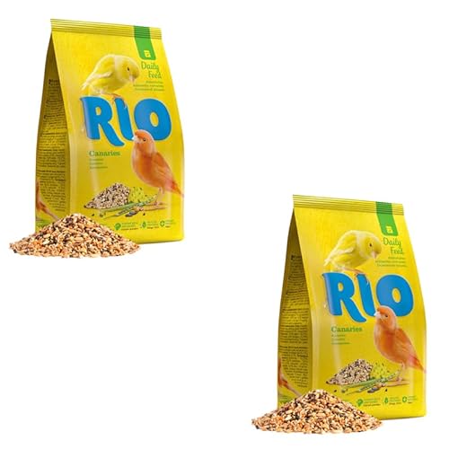 RIO Alleinfuttermittel für Kanarienvögel | Doppelpack | 2 x 500 g | Speziell zusammengestellte Mischung aus Saaten und Getreidearten für Kanarien | Zur Zufuhr von Nährstoffen von RIO