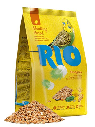 RIO Alleinfutter für Wellensittiche | 1 kg | Für Wellensittiche während der Mauser | Zur Unterstützung des Gefiederwechsels | Mit Eiweiß & Fetten | Ausgewogene Getreidemischung von RIO