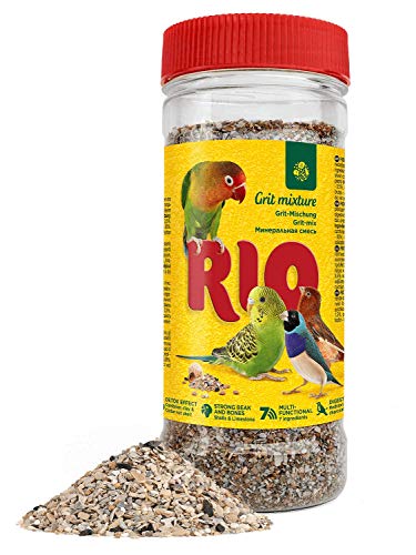 RIO Grit-Mischung | 520 g | Mineralfuttermittel für Vögel | Zur Unterstützung der Verdauung | Enthält wichtige Mineralstoffe wie Kalzium, Phosphor und Natrium von RIO