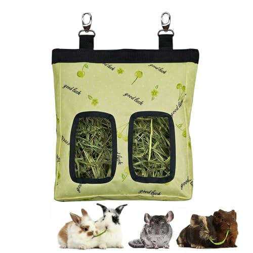 Meerschweinchen Heu Futterspender Hängend Kaninchen Heu Futterspender Tasche für Meerschweinchen Häschen Chinchillas Grünkirschen Meerschweinchen Heu Futterspender Hängend Kaninchen Heu Futterspender Tasche für Meerschweinchen Häschen Chinchillas Grünkirschen von RIOUSSI