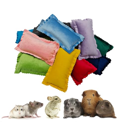 RIOUSSI Set mit 4 gemütlichen Mini-Haustierkissen für Meerschweinchen, Igel, Frettchen, Chinchillas, Häschen - Handgemacht - Vlies/Canvas, Polyester - Rechteckig, Maschinenwaschbar RIOUSSI Set mit 4 gemütlichen Mini-Haustierkissen für Meerschweinchen, Igel, Frettchen, Chinchillas, Häschen - Handgemacht - Vlies/Canvas, Polyester - Rechteckig, Maschinenwaschbar von RIOUSSI