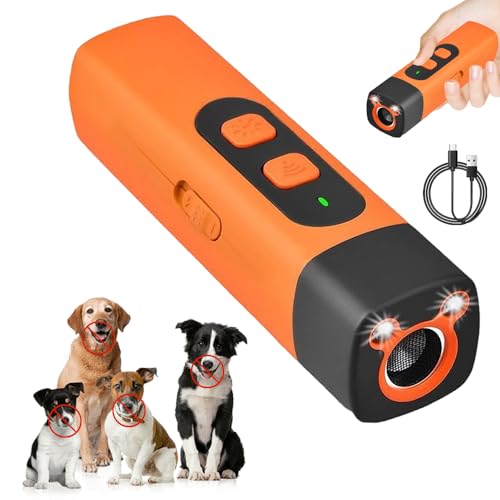 RIRIDAMAI Anti Bell Gerät Hunde, Ultraschall Hundeabwehr, Wiederaufladbar Antibell Ultraschall Gerät mit 3 Einstellbaren Frequenzen LED-Taschenlampe für Kleine Große Hunde Innen Außenbereich Hund RIRIDAMAI Anti Bell Gerät Hunde, Ultraschall Hundeabwehr, Wiederaufladbar Antibell Ultraschall Gerät mit 3 Einstellbaren Frequenzen LED-Taschenlampe für Kleine Große Hunde Innen Außenbereich Hund von RIRIDAMAI