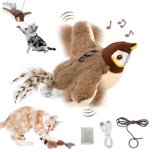 RIRIDAMAI Katzenspielzeug Vogel Elektrisch mit Katzenminze,Aufladbar Interaktives Katzenspielzeug Vogel,Katzenspielzeug Selbstbeschäftigung Vogel,Fliegender Vogel Katzenspielzeug,Flying Bird Cat Toy RIRIDAMAI Katzenspielzeug Vogel Elektrisch mit Katzenminze,Aufladbar Interaktives Katzenspielzeug Vogel,Katzenspielzeug Selbstbeschäftigung Vogel,Fliegender Vogel Katzenspielzeug,Flying Bird Cat Toy von RIRIDAMAI