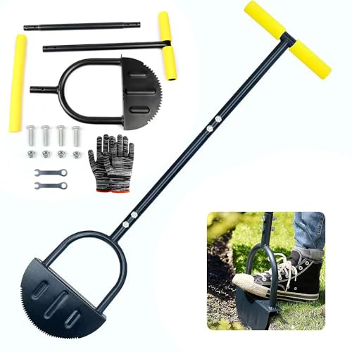 RIRIDAMAI Rasenkantenstecher mit Stiel 107cm, Rasenstecher Kantenstecher mit Wurzelsäge, Kantenstecher Rasen mit T-Griff, Rasenabstecher, Kantenschneider, Kantenmesser für Gehwege, Gartenkanten Hof RIRIDAMAI Rasenkantenstecher mit Stiel 107cm, Rasenstecher Kantenstecher mit Wurzelsäge, Kantenstecher Rasen mit T-Griff, Rasenabstecher, Kantenschneider, Kantenmesser für Gehwege, Gartenkanten Hof von RIRIDAMAI