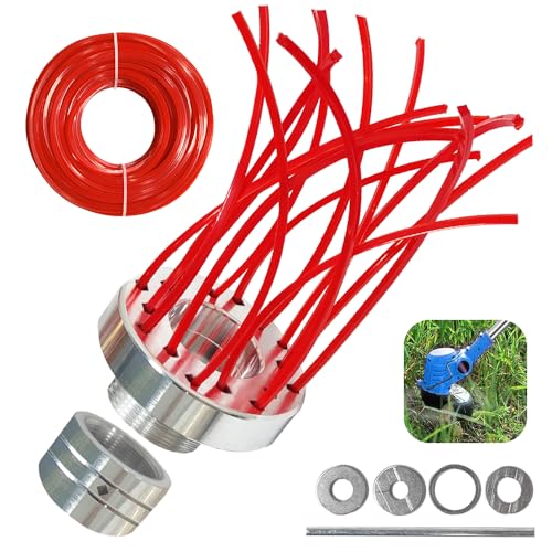 Unkrautbürste für Freischneider & Motorsense, Rasentrimmer Unkrautbürste, Wildkrautbürste mit Trimmerfaden 30m und Adapter & Werkzeug, für Stihl Motorsense universal Unkraut Bürste Aluminium Unkrautbürste für Freischneider & Motorsense, Rasentrimmer Unkrautbürste, Wildkrautbürste mit Trimmerfaden 30m und Adapter & Werkzeug, für Stihl Motorsense universal Unkraut Bürste Aluminium von RIRIDAMAI