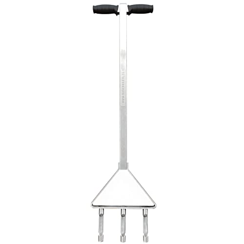 RISISANI® Hand-Aerifizierer | V2A-Edelstahl rostfrei | 100% Made in Germany | inkl. 20mm Hohlspoons | Rasenlüfter Rasenbelüfter Rasen belüften lüften auflockern von RISISANI