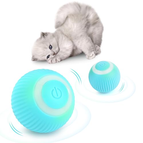 RISVOWO Interaktives Katzenspielzeug Ball, Elektrisch mit LED-Leuchten, Intelligent mit 2 Modi, Automatisches Katzenball für Katzen RISVOWO Interaktives Katzenspielzeug Ball, Elektrisch mit LED-Leuchten, Intelligent mit 2 Modi, Automatisches Katzenball für Katzen von RISVOWO