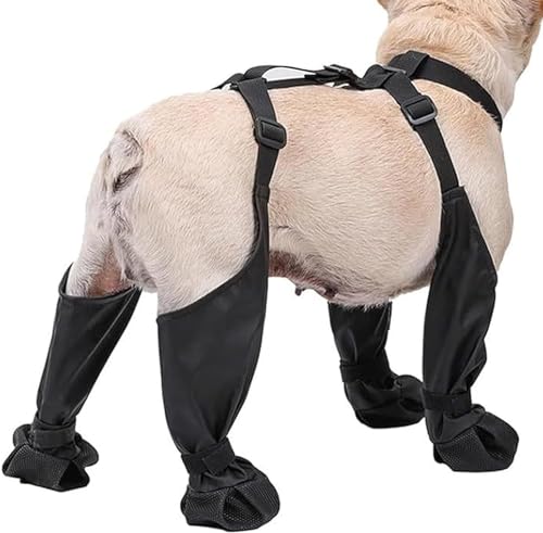 wasserdichte Hundestiefel, Hundeschuh-Leggings, Hundepfotenstiefel, wasserdichte Hundestiefel, rutschfeste Hundeschuhe, geeignet for Spaziergänge im Freien und Wandern in der Winter-Regenzeit (Size : von RIXANT