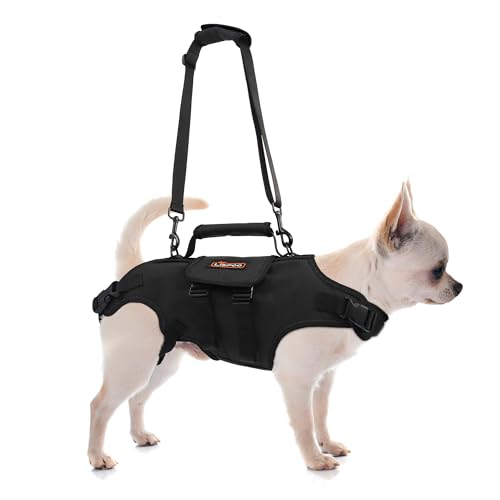 Dog Lift Harness Full Body Dog Lift Harness for Small Dog with Adjustable Control Handle Reflective Straps for Senior Dogs, Post Surgery Recovery, Dogs with Joint Problems, Oxford Cloth S Dog Lift Harness Full Body Dog Lift Harness for Small Dog with Adjustable Control Handle Reflective Straps for Senior Dogs, Post Surgery Recovery, Dogs with Joint Problems, Oxford Cloth S von RIXBEO