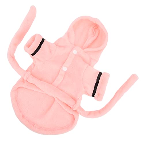 Haustier Saugfähig Bademantel Plüsch Warmer Welpe Kapuzenpyjama mit Bund, Schnappknopf -Design, Kleine Hunde Nachtwäschekleidung Zum Baden (M) von RIZGHWOY
