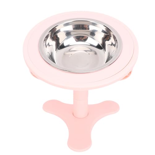 RIZGHWOY 1 Einstellbar Einstellbare 15 -Grad -Katzeschüssel mit Anti -Erbrechen -Design, Erhöhte Katzenschalen mit Verstellbarem Ständer (PINK) von RIZGHWOY