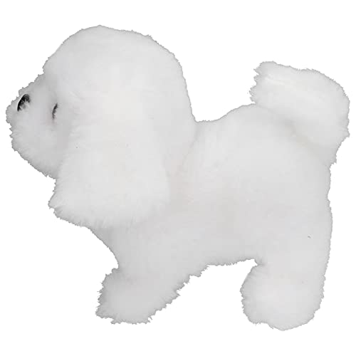 RIZGHWOY Gehen Plüsch -Welpen -Hundespielzeug, Interaktives Haustierhund mit Rinde und Schwanzwedel, Weiches Plüschmaterial, Ideale (Weißer Bibi Bär) von RIZGHWOY