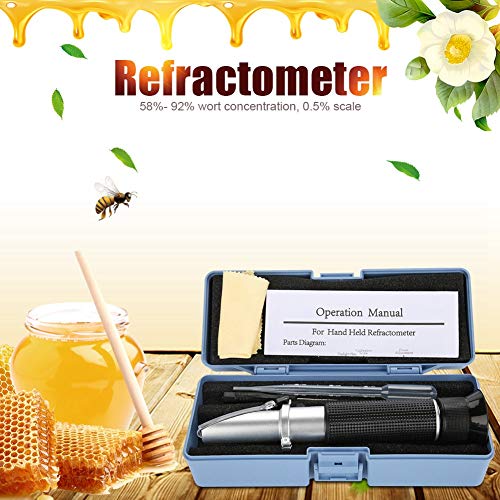 RIZGHWOY Refraktometer für den Bosenspezifischen Schwerkraft -Biertest 58~92% Konzentration Haltbarer Aluminiumkörper für Homeber- und Winzer RIZGHWOY Refraktometer für den Bosenspezifischen Schwerkraft -Biertest 58~92% Konzentration Haltbarer Aluminiumkörper für Homeber- und Winzer von RIZGHWOY