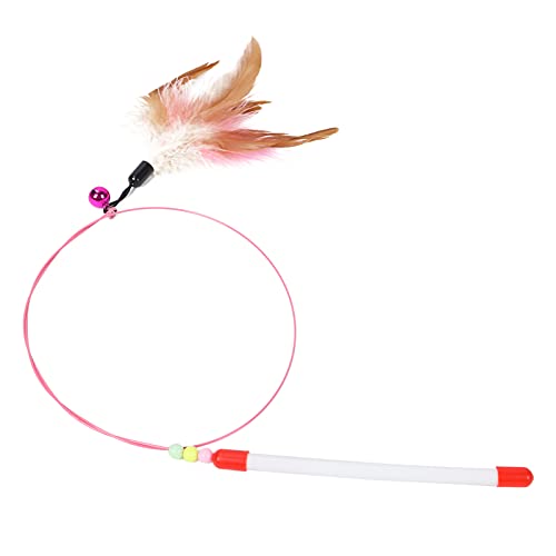 RIZGHWOY Retractable Cat Featers Teaser -Stange mit Klarem Bell -Sound, Flexibler Drahtjackjack Zauberstab Teaser, Interaktives Trainingsspielzeug für Katzen RIZGHWOY Retractable Cat Featers Teaser -Stange mit Klarem Bell -Sound, Flexibler Drahtjackjack Zauberstab Teaser, Interaktives Trainingsspielzeug für Katzen von RIZGHWOY