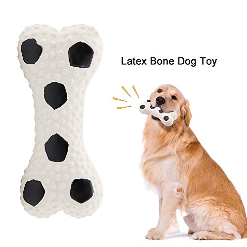 RIZGHWOY Welpenkauenspielzeug, Ungiftiges Latex-Knochenspielzeug für Hundeübungen, Ideal Zum Abholen und Werfen von Spielen, Weiches und Angenehmes Haustierspielzeug, 5,1 * 2,4 * 1,2in (Fußball) von RIZGHWOY