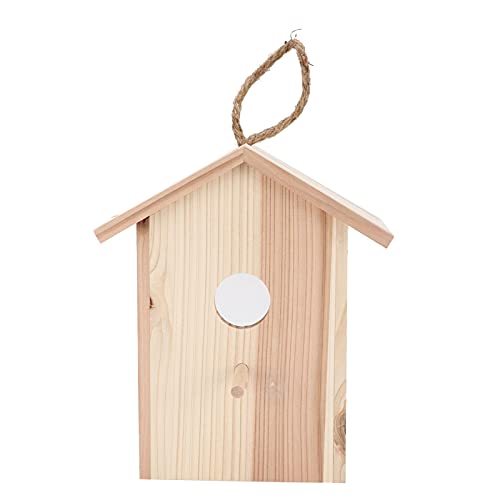 Transparentes Holzvogelhaus mit Saugnapfbecher, Guter Thermischer Isolierungseffekt, Geeignet für das Heimfenster, für Gartenhof Dekoration von RIZGHWOY