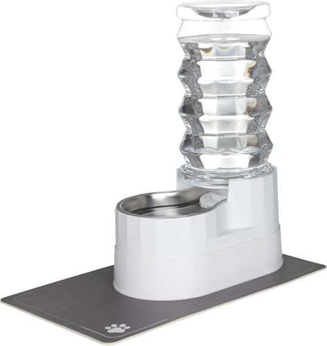 RIZZARI Automatischer 9 l erhöhter Haustier-Bewässerung, 100 % BPA-frei, Schwerkraft-Edelstahl-Wasserspender für Katzen und kleine und mittelgroße Hunde von RIZZARI