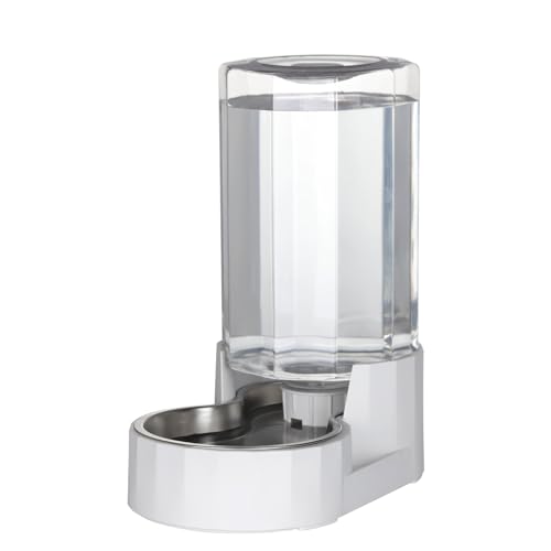 RIZZARI Automatischer 3L Schwerkraft-Wasserspender für Haustiere mit Edelstahlnäpfen, 100% BPA-frei, sicher und großes Fassungsvermögen, geeignet für kleine und mittelgroße Katzen und Hunde (3L ohne RIZZARI Automatischer 3L Schwerkraft-Wasserspender für Haustiere mit Edelstahlnäpfen, 100% BPA-frei, sicher und großes Fassungsvermögen, geeignet für kleine und mittelgroße Katzen und Hunde (3L ohne von RIZZARI