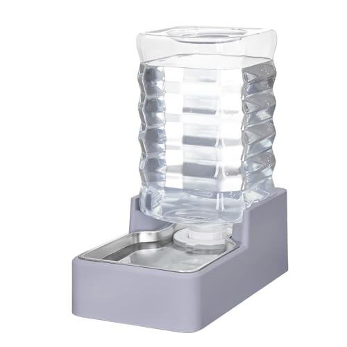 RIZZARI Automatischer Wasserspender für Haustiere, 8 l, mit Edelstahlnäpfen, 100 % BPA-frei, großes Fassungsvermögen und Trinken, geeignet für kleine und mittelgroße Katzen und Hunde (Hellgrau, 8 l) RIZZARI Automatischer Wasserspender für Haustiere, 8 l, mit Edelstahlnäpfen, 100 % BPA-frei, großes Fassungsvermögen und Trinken, geeignet für kleine und mittelgroße Katzen und Hunde (Hellgrau, 8 l) von RIZZARI
