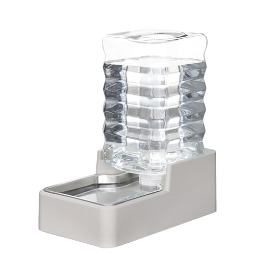RIZZARI Edelstahl-Wasserspender für Haustiere, 7 l, automatisch, auslaufsicher, Schwerkraftnapf, groß, für Katzen, Hunde, Innen- und Außenbereich, Beige ohne Filter, 7 l RIZZARI Edelstahl-Wasserspender für Haustiere, 7 l, automatisch, auslaufsicher, Schwerkraftnapf, groß, für Katzen, Hunde, Innen- und Außenbereich, Beige ohne Filter, 7 l von RIZZARI