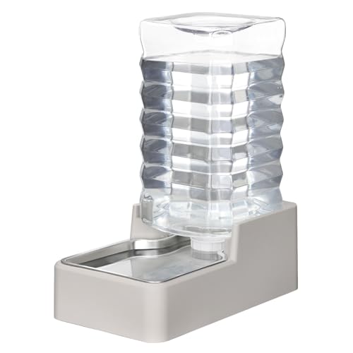 RIZZARI Edelstahl-Wasserspender für Haustiere, 9 l, automatisch, auslaufsicher, Schwerkraftnapf, groß, für Katzen, Hunde, Innen- und Außenbereich, Beige ohne Filter, 9 l RIZZARI Edelstahl-Wasserspender für Haustiere, 9 l, automatisch, auslaufsicher, Schwerkraftnapf, groß, für Katzen, Hunde, Innen- und Außenbereich, Beige ohne Filter, 9 l von RIZZARI