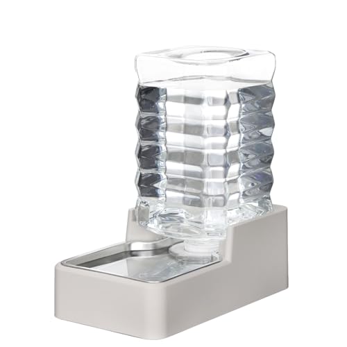 RIZZARI Edelstahl-Wasserspender für Haustiere: 7 l, automatisch, auslaufsicher, Schwerkraftnapf, groß, für Katzen, Hunde, Innen- und Außenbereich, Beige mit Filter, 7 l RIZZARI Edelstahl-Wasserspender für Haustiere: 7 l, automatisch, auslaufsicher, Schwerkraftnapf, groß, für Katzen, Hunde, Innen- und Außenbereich, Beige mit Filter, 7 l von RIZZARI