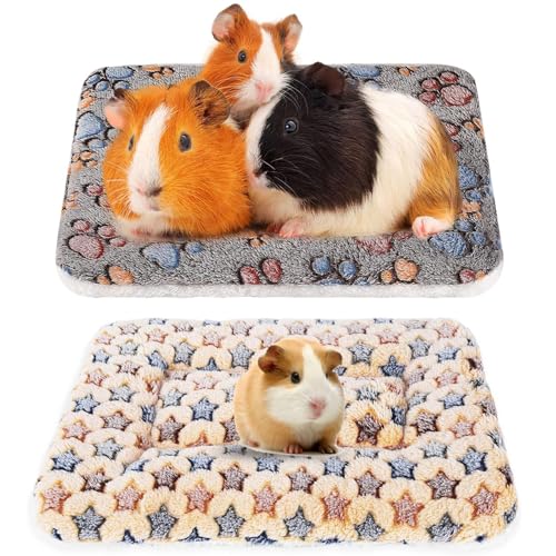 RJFUJP Meerschweinchenbett, waschbar, Meerschweinchen, 35 x 25 cm, waschbar, Meerschweinchen, Bettmatte, Schlafmatte für Kaninchen, Hamster, Meerschweinchen, 2 Stück RJFUJP Meerschweinchenbett, waschbar, Meerschweinchen, 35 x 25 cm, waschbar, Meerschweinchen, Bettmatte, Schlafmatte für Kaninchen, Hamster, Meerschweinchen, 2 Stück von RJFUJP